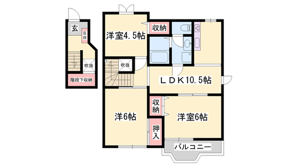リリースタウンの物件間取画像